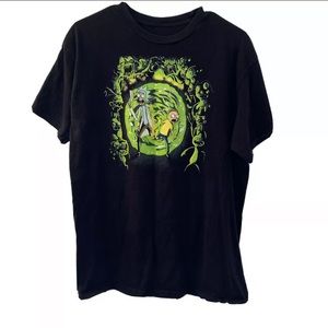 Ripple Junction Rick And Morty Graphic Print T-Shirt Adult XL Black